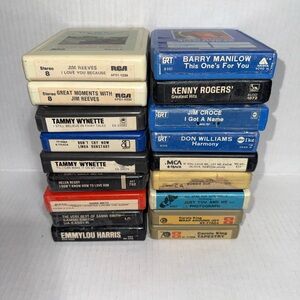 Lot Of 18 Vintage 8 Track Tapes Untested Not Serviced, Or Tested But Look Good B